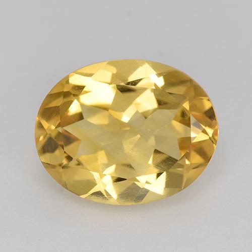 Medium Golden Citrine Gem - 2.1ct Oval Facet (ID: 449935)