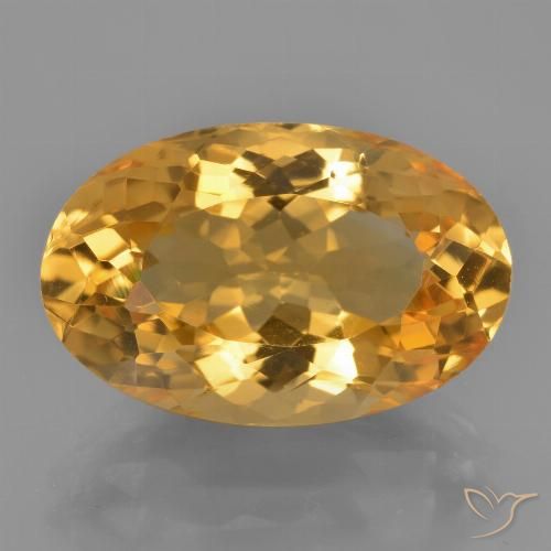 Deep Orange-Gold Цитрин Камень - 9.8ct Фасетный Овал (ID: 450381)