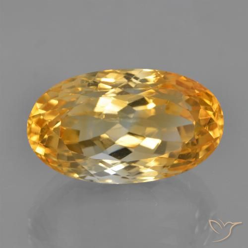 9.18ct Natural Deep Orange-Gold Citrine, Oval, VVS