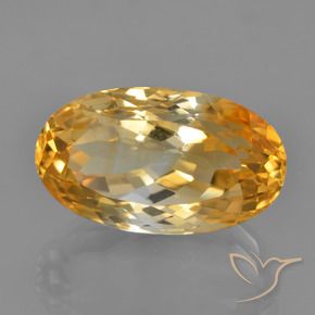 9.18 ct Golden Citrine Stone, Natural Citrine in Oval Facet Shape for Sale