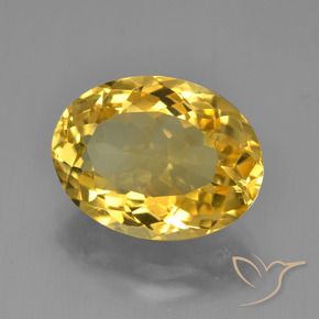 6.16 ct Golden Citrine Stone, Natural Citrine in Oval Facet Shape for Sale
