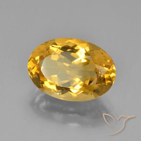 4.58 ct Golden Citrine Stone, Natural Citrine in Oval Facet Shape for Sale
