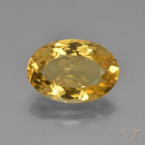 4.34ct Natural Golden Orange Citrine, Oval, VVS