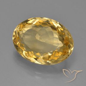 7.96 ct Golden Citrine Stone, Natural Citrine in Oval Facet Shape for Sale