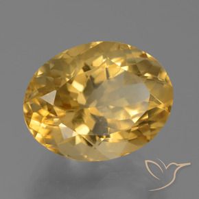 8.35 ct Golden Citrine Stone, Natural Citrine in Oval Facet Shape for Sale