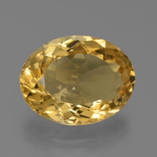 Medium-Light Golden Цитрин Камень - 9ct Фасетный Овал (ID: 450420)