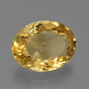 8.95 ct Golden Citrine Stone, Natural Citrine in Oval Facet Shape for Sale