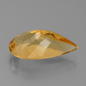 Citrine Gemstone in 18.7 x 10.1 mm Size for Sale, Citrine Stone in Dark Golden Color
