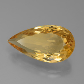 8.90 ct Golden Citrine Stone, Natural Citrine in Pear Facet Shape for Sale