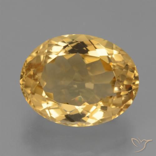 6.23ct Natural Deep Golden Orange Citrine, Oval, VVS