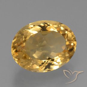 6.23 ct Golden Citrine Stone, Natural Citrine in Oval Facet Shape for Sale