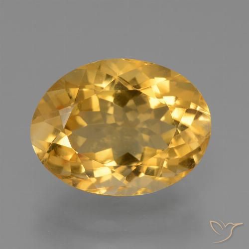 6.57ct Natural Deep Golden Orange Citrine, Oval, VVS-VS