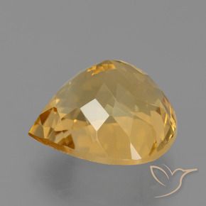 Citrine Gemstone in 13 x 13 mm (calibrated) Size for Sale, Citrine Stone in Medium-Dark Golden Color