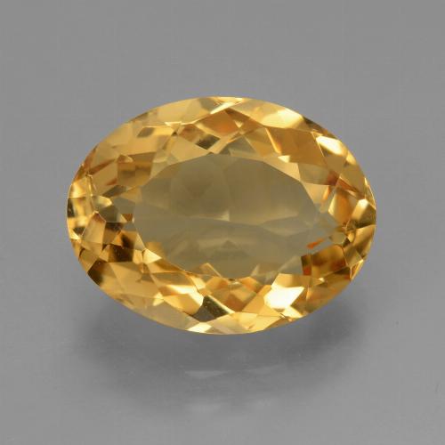 5.81 ct Golden Citrine Gemstone, Citrine Gem in Oval Facet Shape for Sale.