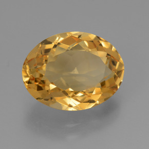 5.81 ct Golden Citrine Stone, Natural Citrine in Oval Facet Shape for Sale