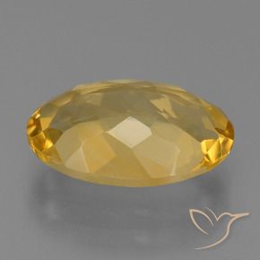 Citrine Gemstone in 14.3 x 10.5 mm Size for Sale, Citrine Stone in Medium-Dark Golden Color