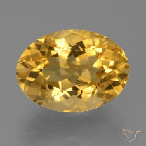 5.70ct Natural Deep Golden Orange Citrine, Oval, VVS