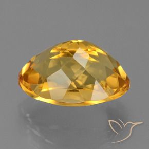 Citrine Gemstone in 13.4 x 9.7 mm Size for Sale, Citrine Stone in Deep Golden Orange Color