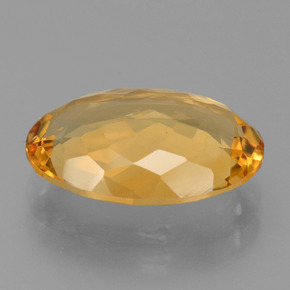 Citrine Gemstone in 14.9 x 10.6 mm Size for Sale, Citrine Stone in Deep Golden Orange Color