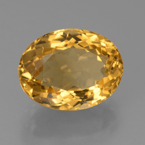 5.62 ct Golden Citrine Stone, Natural Citrine in Oval Facet Shape for Sale