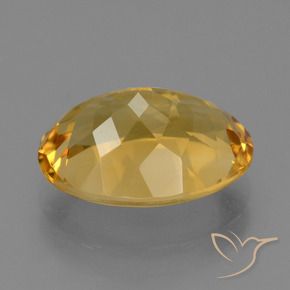 Citrine Gemstone in 13.5 x 10 mm Size for Sale, Citrine Stone in Medium-Dark Golden Color