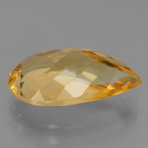 Citrine Gemstone in 16.3 x 10 mm Size for Sale, Citrine Stone in Deep Golden Orange Color