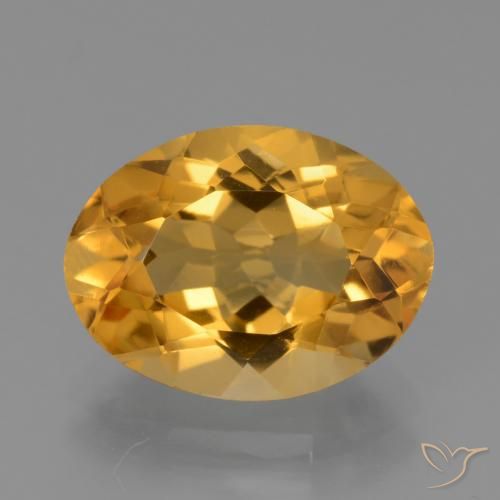 4.43ct Natural Dark Golden Citrine, Oval, VVS