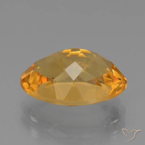 Citrine Gemstone in 12.9 x 9.6 mm Size for Sale, Citrine Stone in Dark Golden Color