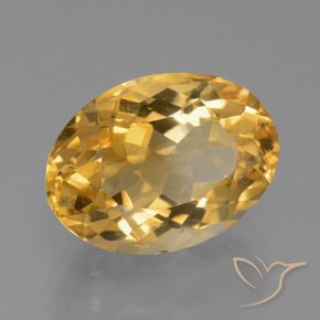 4.10 ct Golden Citrine Stone, Natural Citrine in Oval Facet Shape for Sale