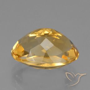 Citrine Gemstone in 11.9 x 8.7 mm Size for Sale, Citrine Stone in Deep Golden Orange Color
