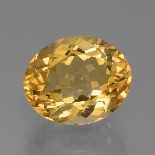 Deep Golden Orange Цитрин Камень - 3.7ct Фасетный Овал (ID: 450502)