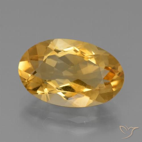 3.91ct Natural Medium-Dark Golden Citrine, Oval, VS