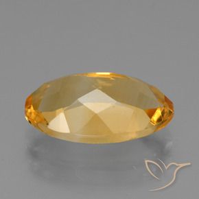 Citrine Gemstone in 14 x 9 mm (calibrated) Size for Sale, Citrine Stone in Medium-Dark Golden Color
