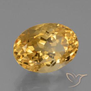 3.87 ct Golden Citrine Stone, Natural Citrine in Oval Facet Shape for Sale