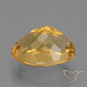 Citrine Gemstone in 11.7 x 8.6 mm Size for Sale, Citrine Stone in Medium-Dark Golden Color