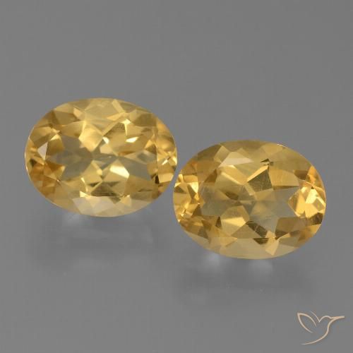 4.14 ct Yellow Citrine, 9.8 x 7.7 mm Oval Cut From Brazil, Photo A