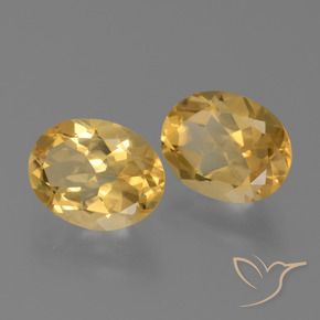 4.14 ctw Golden Citrine Stones, Natural Citrine in Oval Facet Shape for Sale