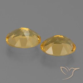 Citrine Gemstones in 10 x 8 mm (calibrated) Size for Sale, Citrine Stones in Golden Orange Color