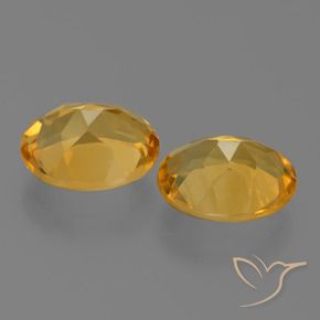 Citrine Gemstones in 9.6 x 7.5 mm Size for Sale, Citrine Stones in Dark Golden Color