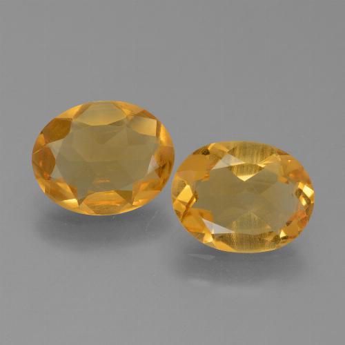 Medium-Light Orange-Gold Citrine Gem - 2.4ct Oval Facet (ID: 450539)