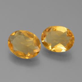 4.75 ctw Golden Citrine Stones, Natural Citrine in Oval Facet Shape for Sale
