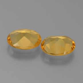 Citrine Gemstones in 10 x 8 mm (calibrated) Size for Sale, Citrine Stones in Medium-Light Orange-Gold Color