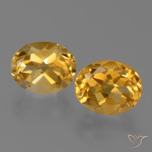4.96 ct Yellow Citrine, 10 x 8.1 mm Oval Cut From Brazil, Photo A