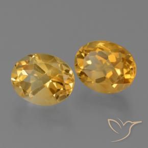 4.96 ctw Golden Citrine Stones, Natural Citrine in Oval Facet Shape for Sale