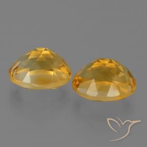 Citrine Gemstones in 10 x 8 mm (calibrated) Size for Sale, Citrine Stones in Orange-Gold Color