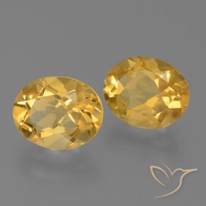 5.25 ctw Golden Citrine Stones, Natural Citrine in Oval Facet Shape for Sale