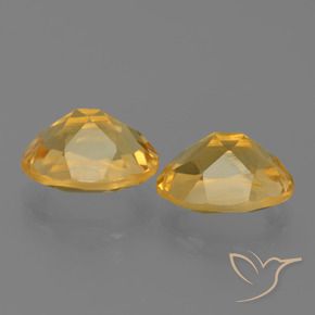 Citrine Gemstones in 10 x 8 mm (calibrated) Size for Sale, Citrine Stones in Medium Gold Color