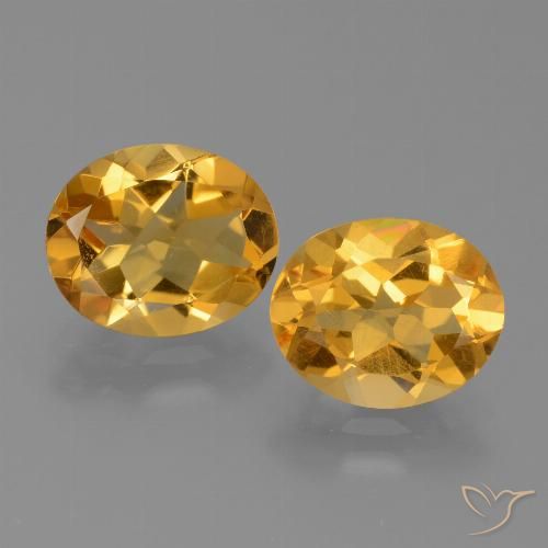 4.68ctw Natural Deep Golden Orange Citrine, Oval, VVS-VS