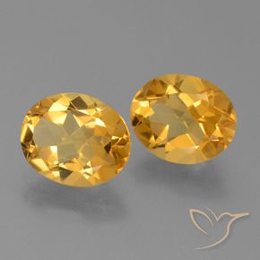 4.68 ctw Golden Citrine Stones, Natural Citrine in Oval Facet Shape for Sale