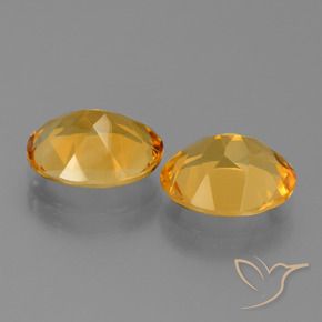 Citrine Gemstones in 10 x 8 mm (calibrated) Size for Sale, Citrine Stones in Deep Golden Orange Color